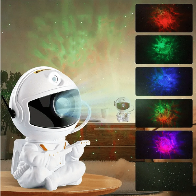 Proiector Astronaut Star cu Chitara, cu Cap Rotativ 360 Grade si Telecomanda 12.5 x 8.5 cm [7]