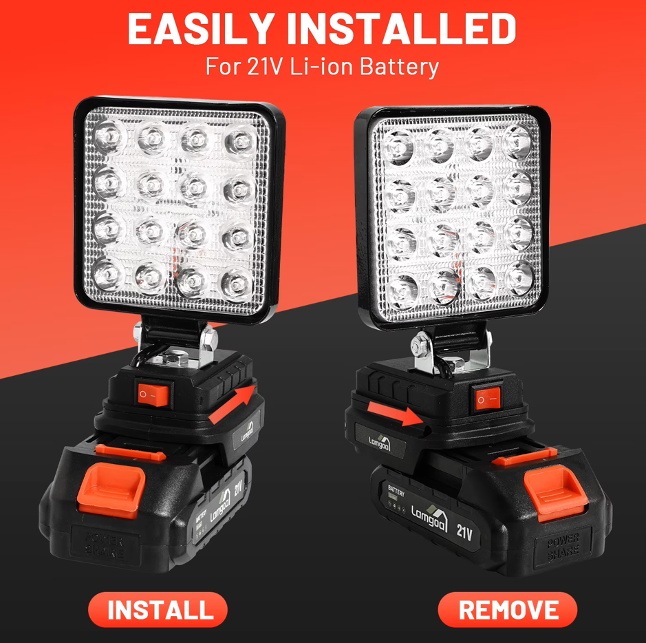 Proiector cu Lumina LED Portabil cu Acumulator Detasabil, Lumina Puternica, Reglabil, Reincarcabil [5]