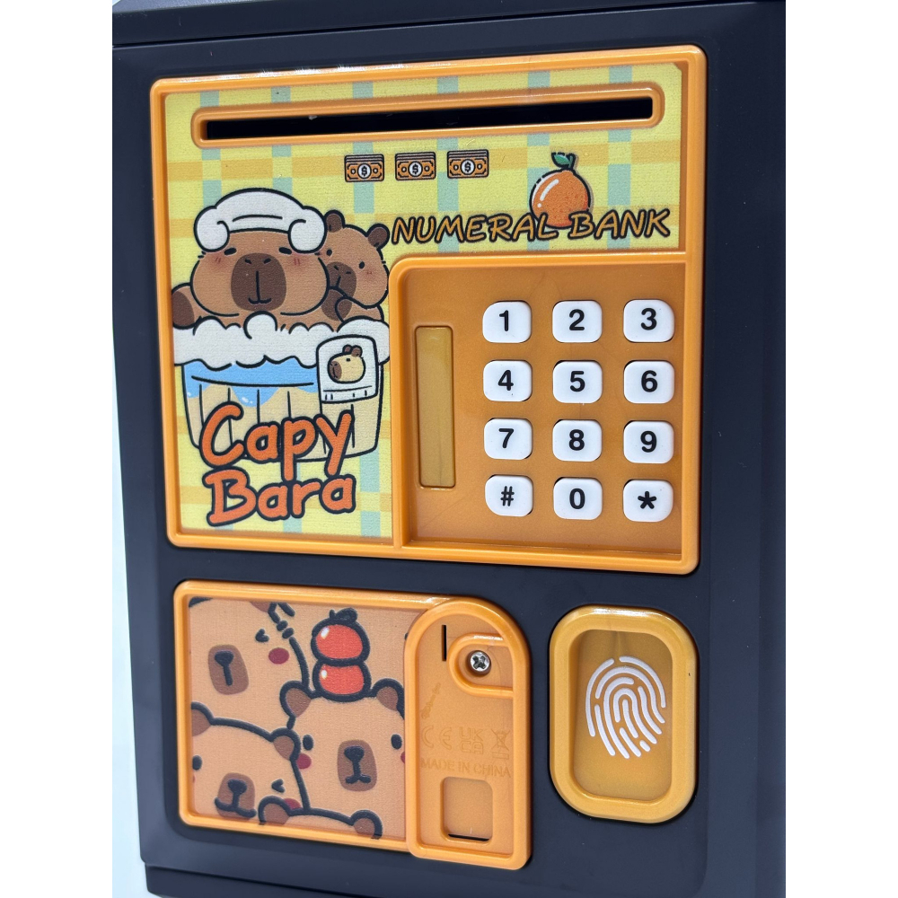 Pusculiță interactivă Capybara, dimensiune 14x20, 5x14cm, design simpatic, sistem de securitate cu cod [4]