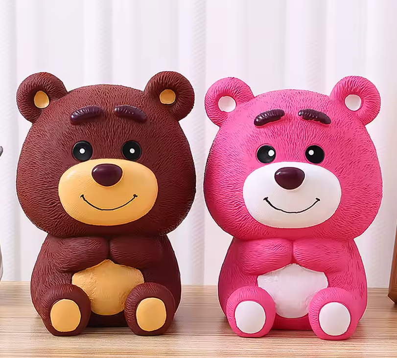 Pușculiță în Formă de Ursuleț, 20 cm, Material Premium – Design Elegant și Durabil [4]