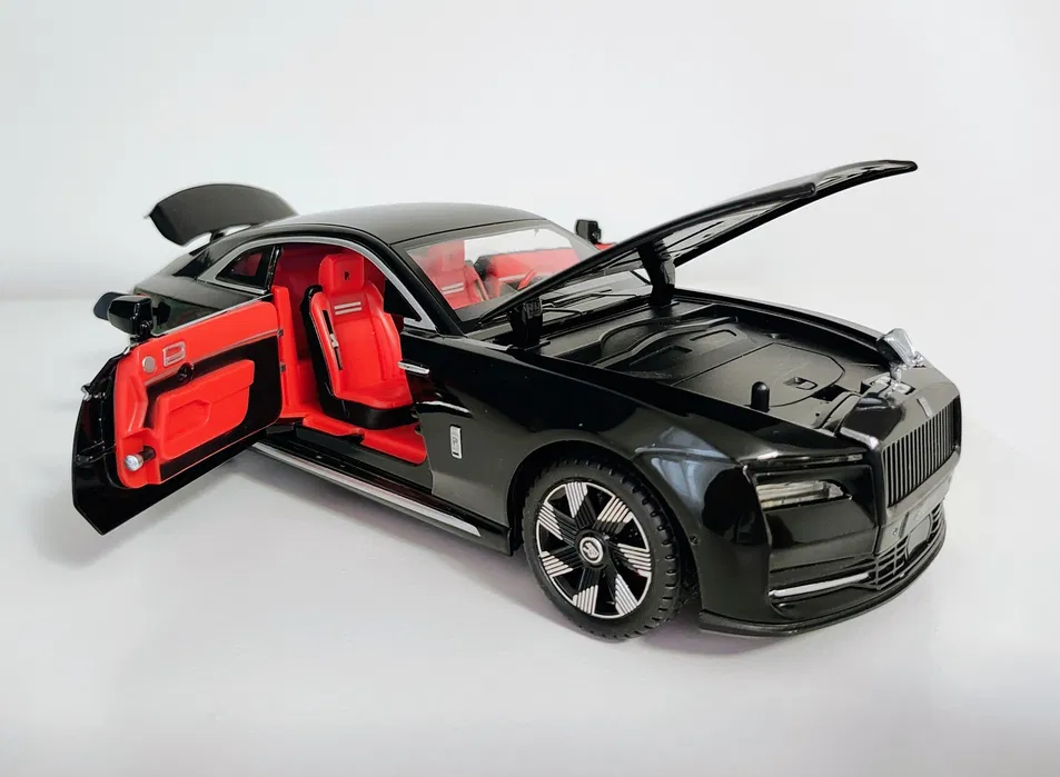 Automachetă Rolls Royce Spectre, 20 cm, Uși, Capotă și Portbagaj Deschizătoare, Emblemă Mobilă, Lumină și Sunet [9]