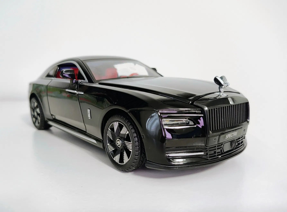 Automachetă Rolls Royce Spectre, 20 cm, Uși, Capotă și Portbagaj Deschizătoare, Emblemă Mobilă, Lumină și Sunet [15]