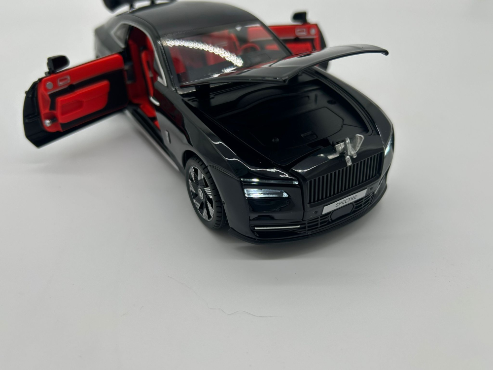 Automachetă Rolls Royce Spectre, 20 cm, Uși, Capotă și Portbagaj Deschizătoare, Emblemă Mobilă, Lumină și Sunet [18]