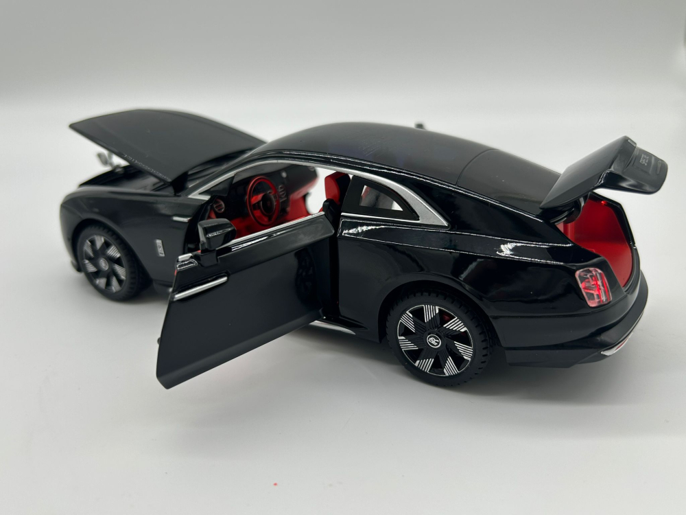 Automachetă Rolls Royce Spectre, 20 cm, Uși, Capotă și Portbagaj Deschizătoare, Emblemă Mobilă, Lumină și Sunet [16]