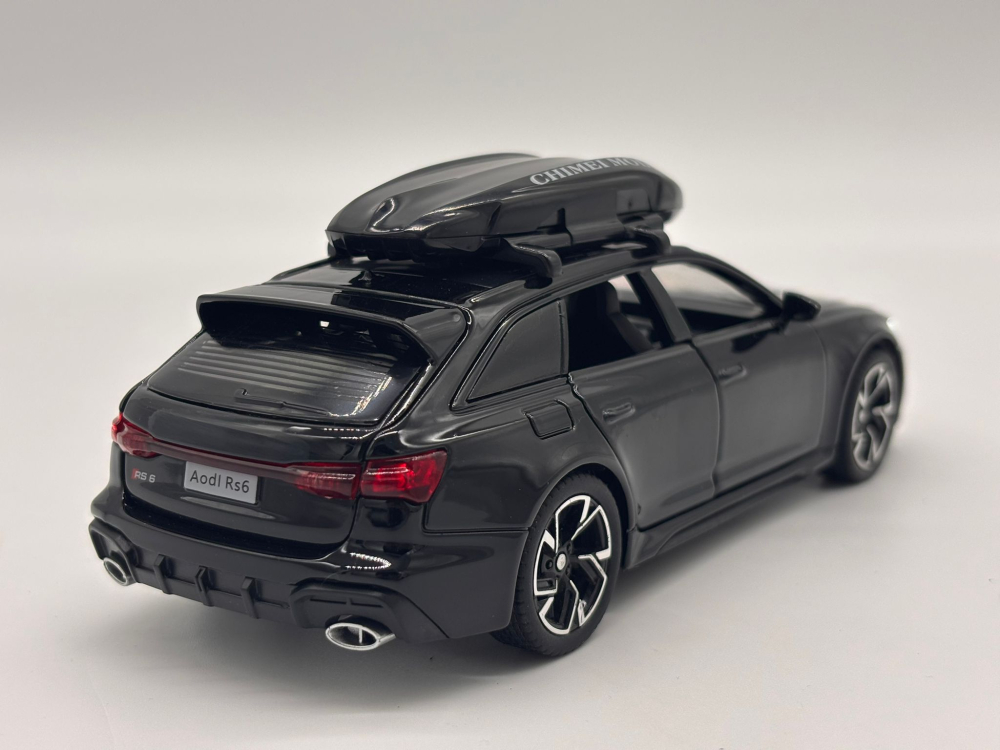 Automachetă Audi RS6 din Metal, 15 cm, Funcție Pull-Back, Uși, Capotă și Portbagaj Deschizătoare, Lumină și Sunet [14]