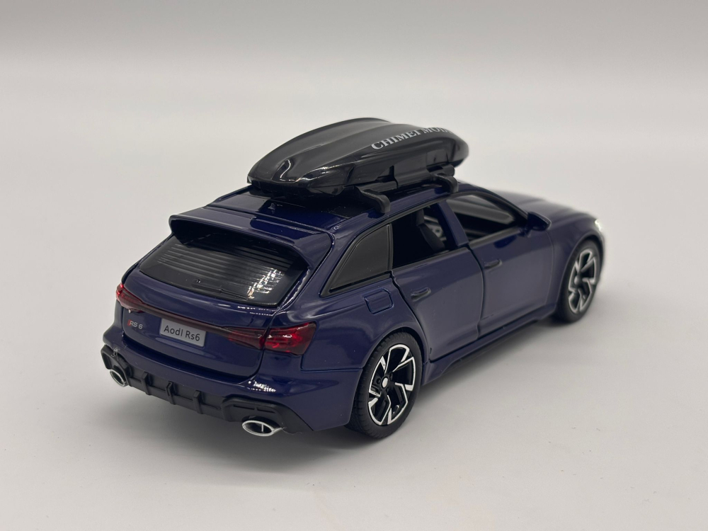 Automachetă Audi RS6 din Metal, 15 cm, Funcție Pull-Back, Uși, Capotă și Portbagaj Deschizătoare, Lumină și Sunet [9]