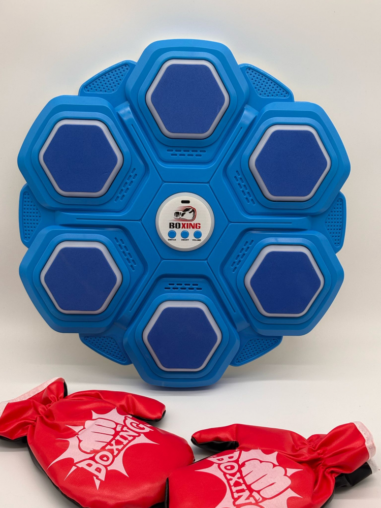 Sac de Box interactiv, Set cu 2 Manusi de Box, Montare pe Perete. Muzica, 3 Niveluri de Viteza [5]