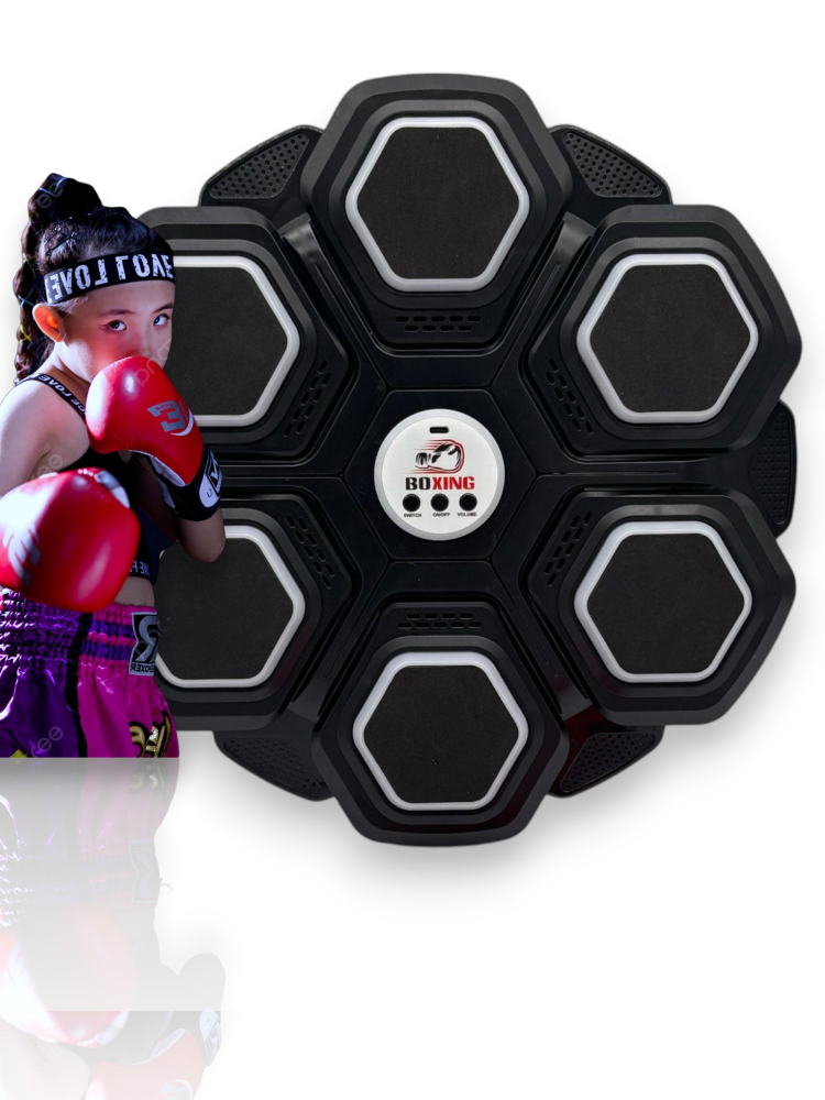 Sac de Box interactiv, Set cu 2 Manusi de Box, Montare pe Perete. Muzica, 3 Niveluri de Viteza [2]