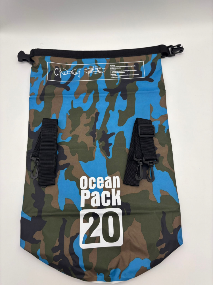 Sac Etanș Ocean Pack 20L Camo – 100% Impermeabil, Protecție Contra Apelor, Nisipului și Prafului, Curea Reglabilă Inclusă [10]
