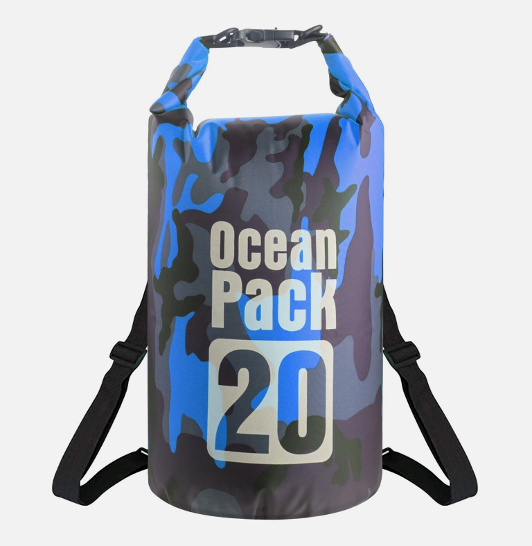 Sac Etanș Ocean Pack 20L Camo – 100% Impermeabil, Protecție Contra Apelor, Nisipului și Prafului, Curea Reglabilă Inclusă [5]