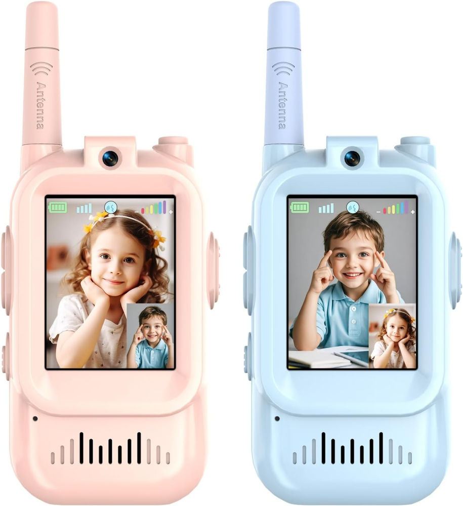 Set 2 Walkie Talkie Video cu Ecran, Statie Audio-Video Intercom, USB-C, Semnal Puternic, Functie Voice Changer, Baterie Durabila, Portabile si Usor de Utilizat [5]