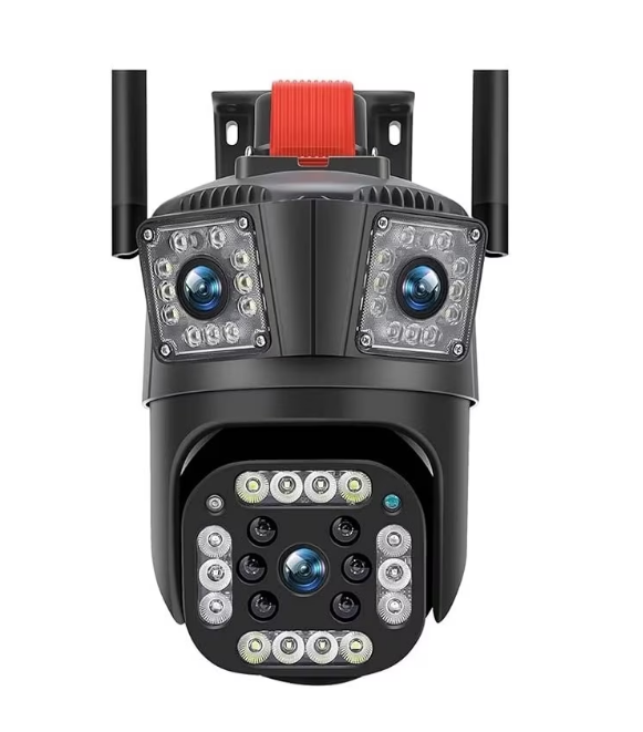 Set 2x Camera de Supraveghere Smart V380 PRO – 2 Camere (1 Rotativă 360°/180° si 1 Fixa), 12MP, LED cu Sirenă, WiFi 2.4G, Infrarosu, TF Card până la 64GB, Conectare prin Aplicația "V380 PRO", Cablu LA [4]