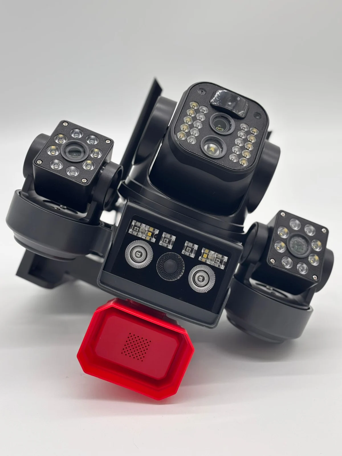 Set 2x Camera Supraveghere 4G cu Panou Solar Tip Crocodil, 3 Camere rotative 720°, 15 MP (5 + 5 + 5MP), 8K UHD, Panou Solar Monocristalin, Viziune Nocturna, Detectare Umana, Zoom 10X Digital, Functie [15]