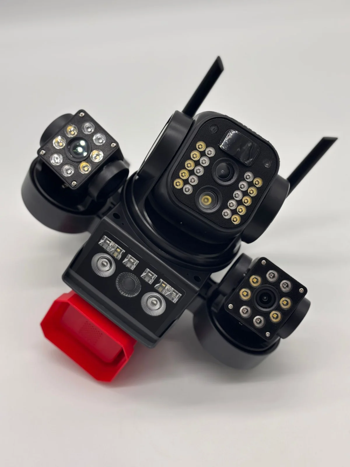 Set 2x Camera Supraveghere 4G cu Panou Solar Tip Crocodil, 3 Camere rotative 720°, 15 MP (5 + 5 + 5MP), 8K UHD, Panou Solar Monocristalin, Viziune Nocturna, Detectare Umana, Zoom 10X Digital, Functie [8]