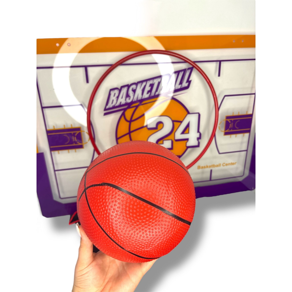 Set Cos de Baschet Reglabil pentru Interior si Exterior, Panou 40 x 60 cm, Mingea Inclusa, Plasa pentru Cos, Pompa de Umflat si Piese pentru Montaj [7]