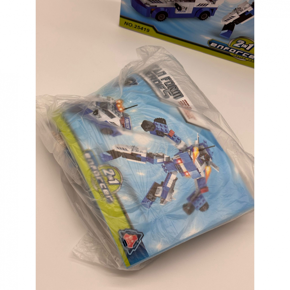 Set de constructie 2 in 1 – Masina de Politie si Robot Transformabil, 180 de piese [3]