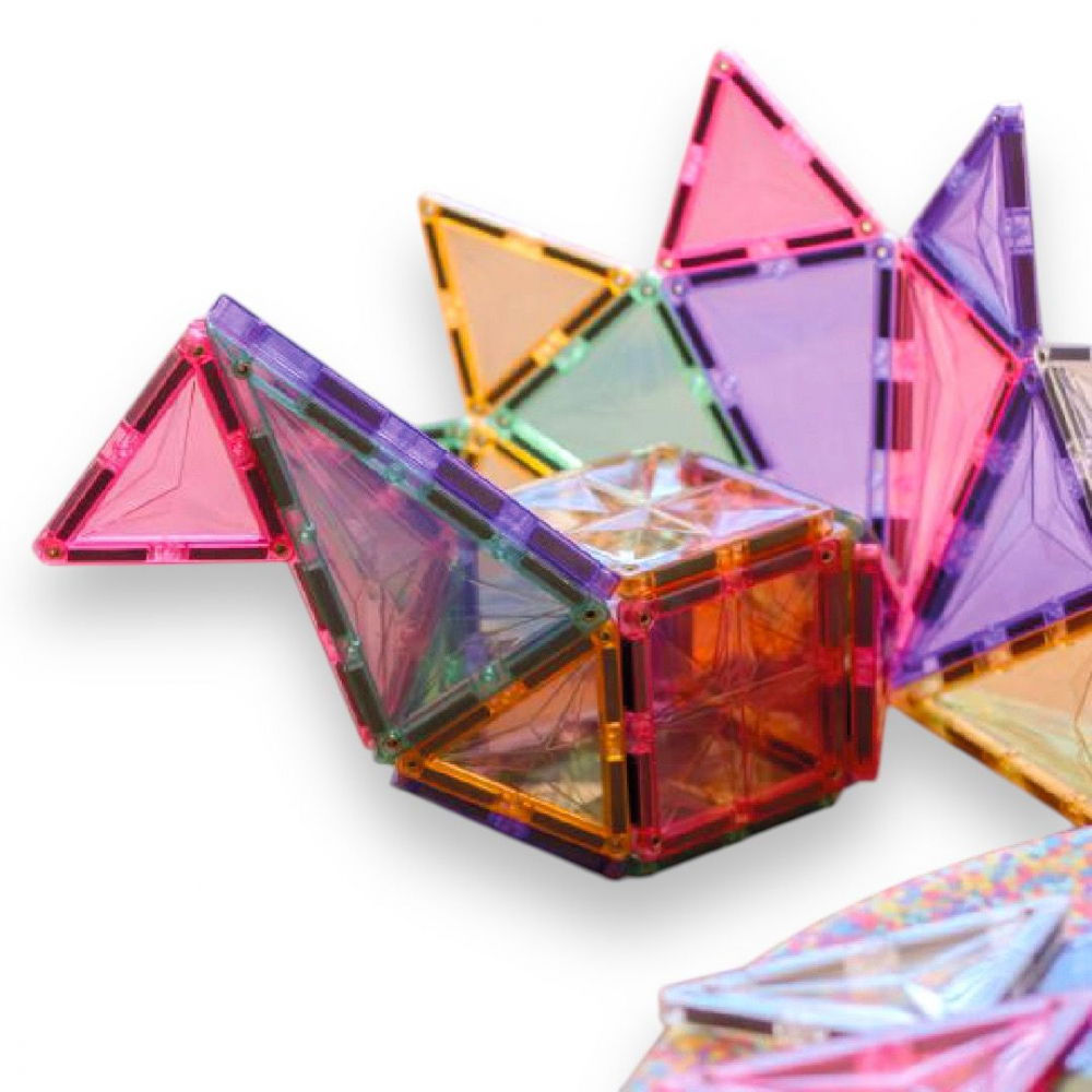 Set de Constructie Magnetic 3D, 102 Piese, Diferite Forme si Abtibilduri [16]