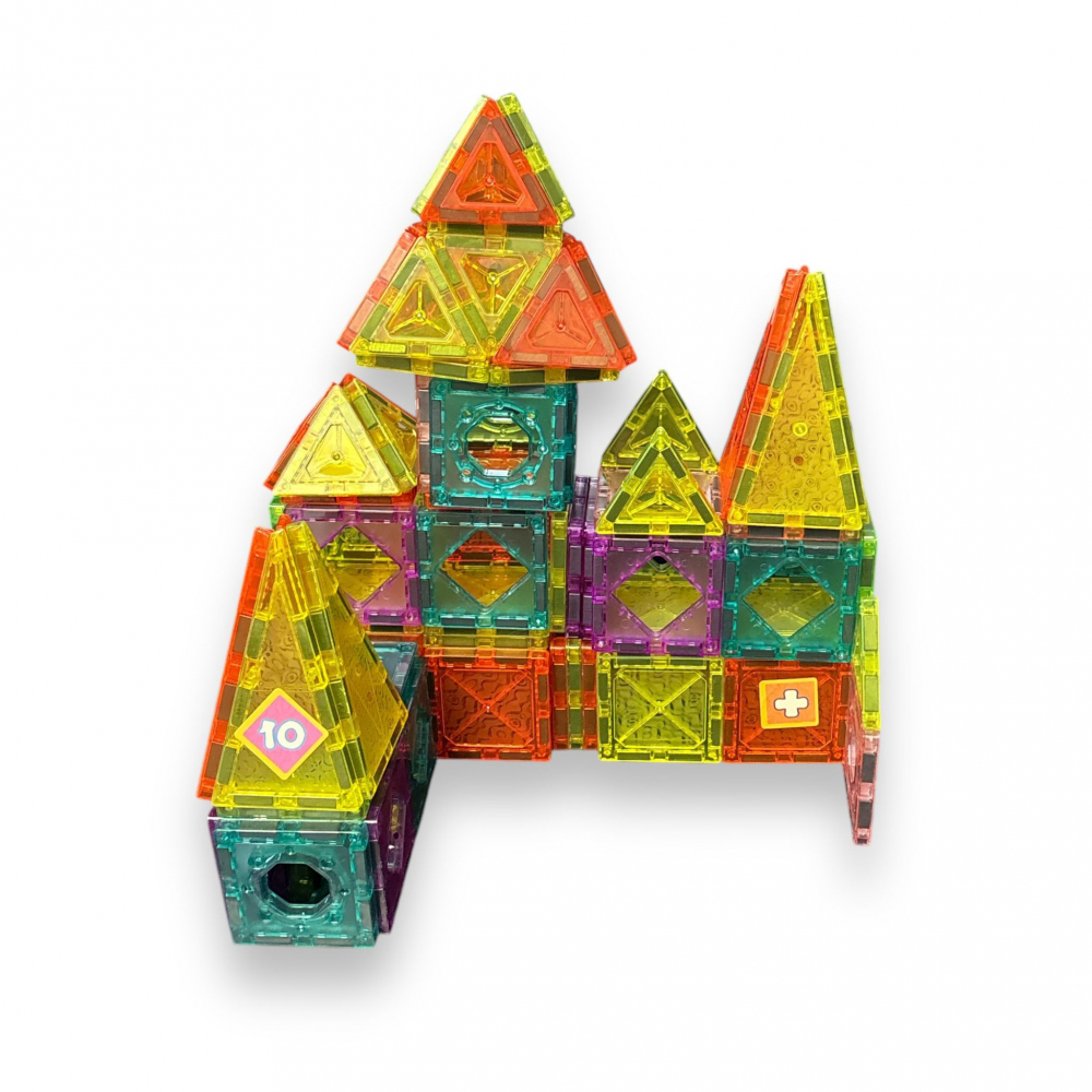 Set de Constructie Magnetic 3D, 102 Piese, Diferite Forme si Abtibilduri [9]