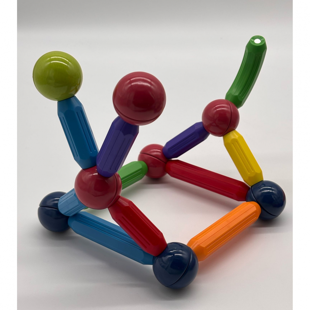Set de Constructie Magnetic cu Bastoane, Tije si Bile, 70 Piese [20]