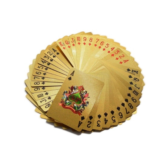 Set Joc de Societate UNO, UNO Flip, DOS + Set Carti de Joc, din Plastic, Model - Bancnote Aurii [6]