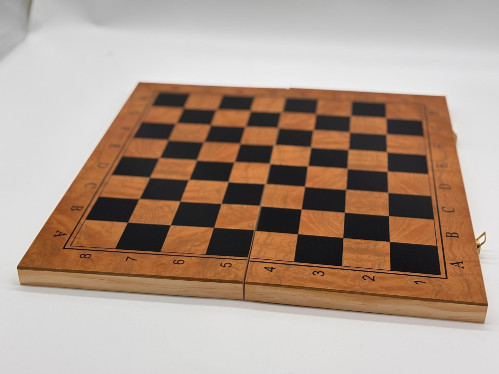 Set Șah și Table 2 în 1 din Lemn Finisat, cu Piese Incluse, Diferite Dimensiuni (30 / 35 / 40 / 45 cm) [7]