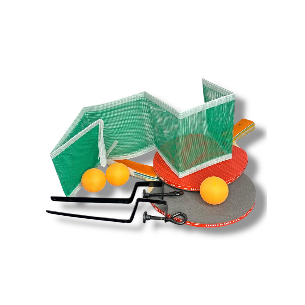 Set Tenis de Masa Portabil cu Fileu Extensibil de Ping-Pong, 2 Palete si 3 Mingi- Pentru 2 Jucatori [2]