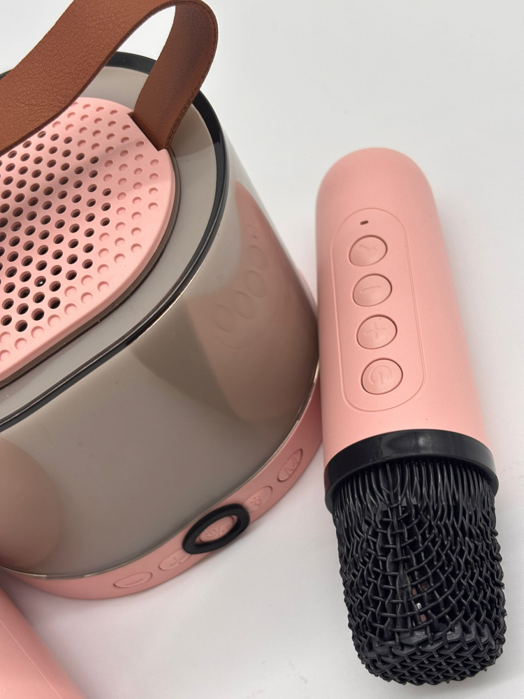 Sistem Karaoke Portabil cu 2 Microfoane Wireless, Boxă Bluetooth cu Lumini Ambientale, Compatibil TF/AUX [12]