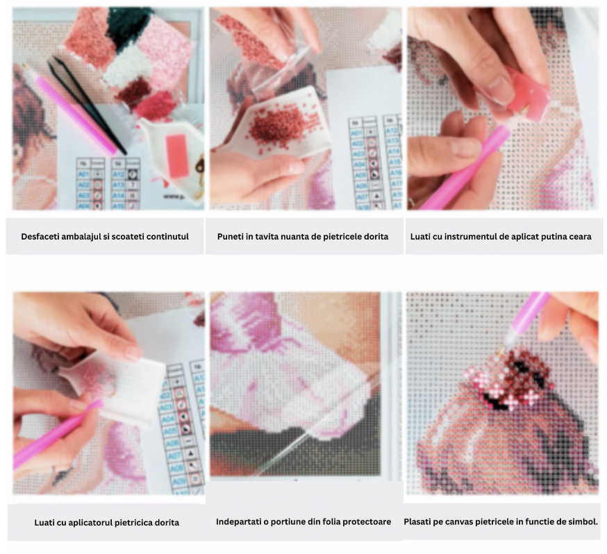 Tablou Joker, Pictura cu Diamante, Goblen cu pietre 5D, cu rama de lemn, 40 x 50 cm [9]