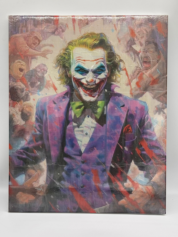 Tablou Joker, Pictura cu Diamante, Goblen cu pietre 5D, cu rama de lemn, 40 x 50 cm [1]