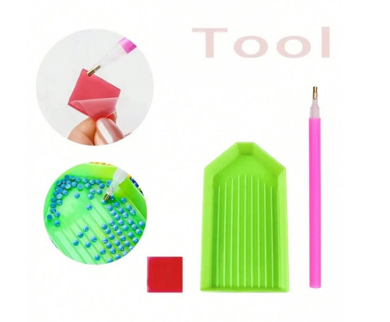 Tablou Joker, Pictura cu Diamante, Goblen cu pietre 5D, cu rama de lemn, 40 x 50 cm [10]