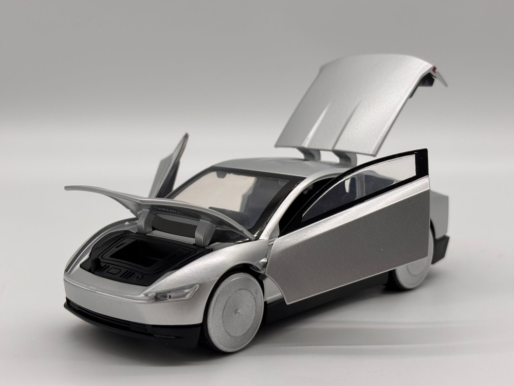 Automacheta Tesla Cybercab, 15 cm, Functie Pull-Back, Uși Mobile, Faruri si Stopuri Luminate [4]