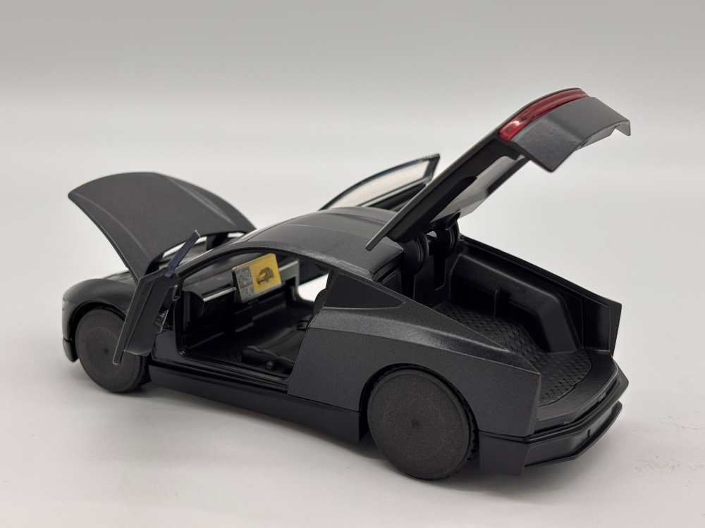 Automacheta Tesla Cybercab, 15 cm, Functie Pull-Back, Uși Mobile, Faruri si Stopuri Luminate [12]