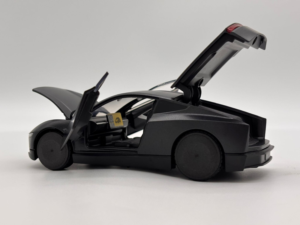 Automacheta Tesla Cybercab, 15 cm, Functie Pull-Back, Uși Mobile, Faruri si Stopuri Luminate [4]