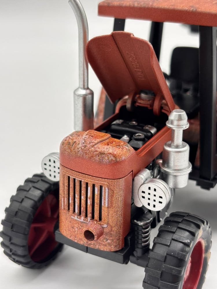 Tractor Agricol Metalic cu Remorcă – 26 cm | Detalii Realiste, Construcție Solidă, Remorcă Detașabilă [2]