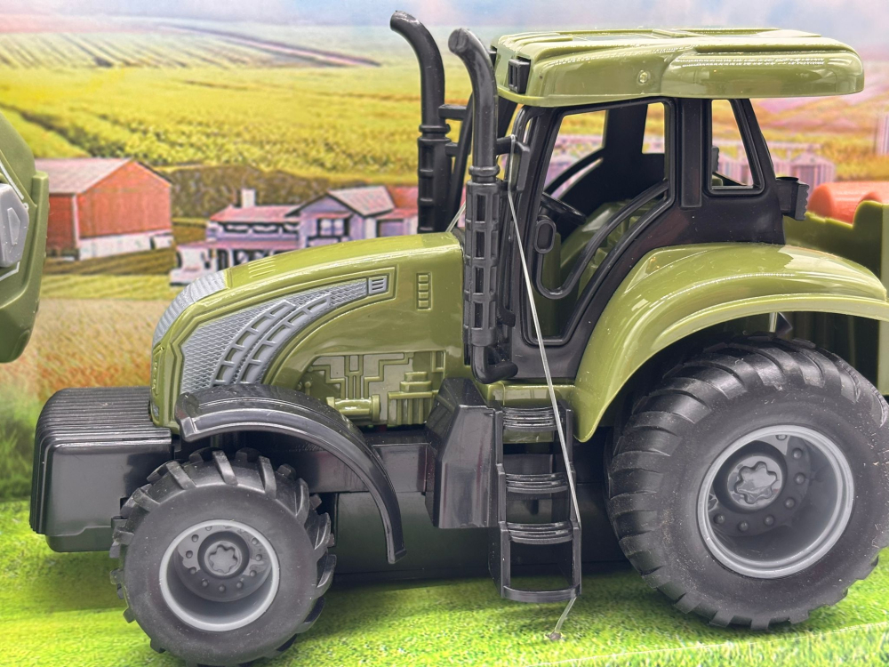 Tractor cu Telecomandă R/C Fermier, 32 cm, cu Remorcă, Sunete Realiste și Design Detaliat [4]