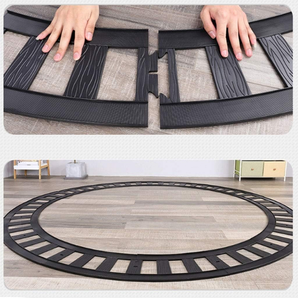 Trenulet de Condus, cu Sina de 2.20m, cu Spatar pentru Protectie, cu Sunete pentru Locomotiva, Multiple Functii Interactive, Spatiu de Depozitare, Accesorii Anti-Rasturnare [6]