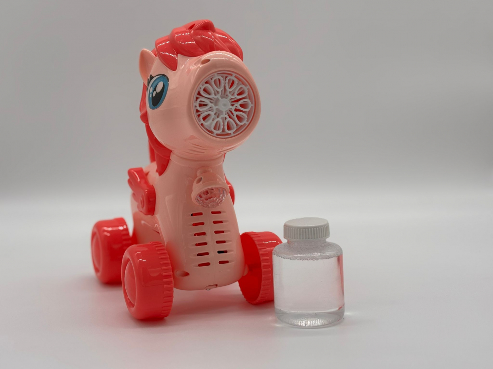Unicorn / Girafa Electrică 2 în 1 – Antemergător și Mașină de Bule cu Lumini, Reîncărcabilă, Accesorii Incluse [9]