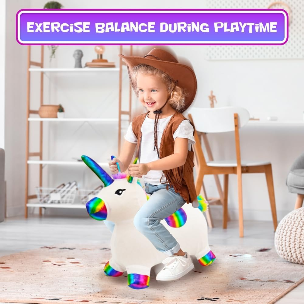 Unicorn Gonflabil din Cauciuc si Material Textil, cu Lumina si Muzica, Mov [2]