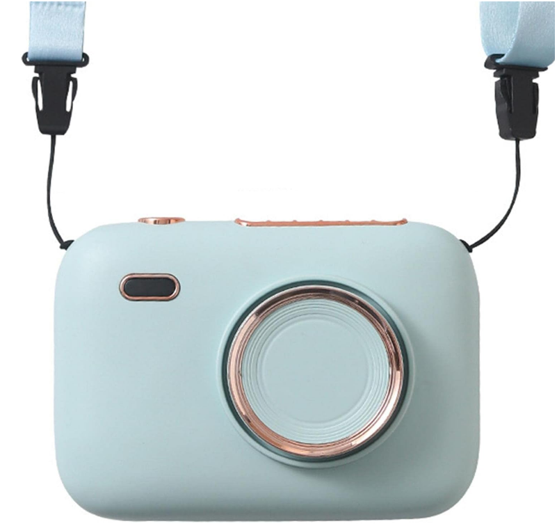 Ventilator Portabil Design Cameră Foto – 3 Trepte de Viteză, Cu Agățătoare de Gât & Cablu Încărcare Inclus [5]