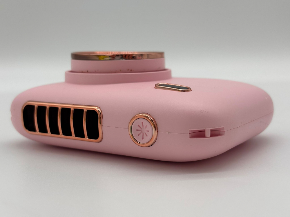 Ventilator Portabil Design Cameră Foto – 3 Trepte de Viteză, Cu Agățătoare de Gât & Cablu Încărcare Inclus [8]