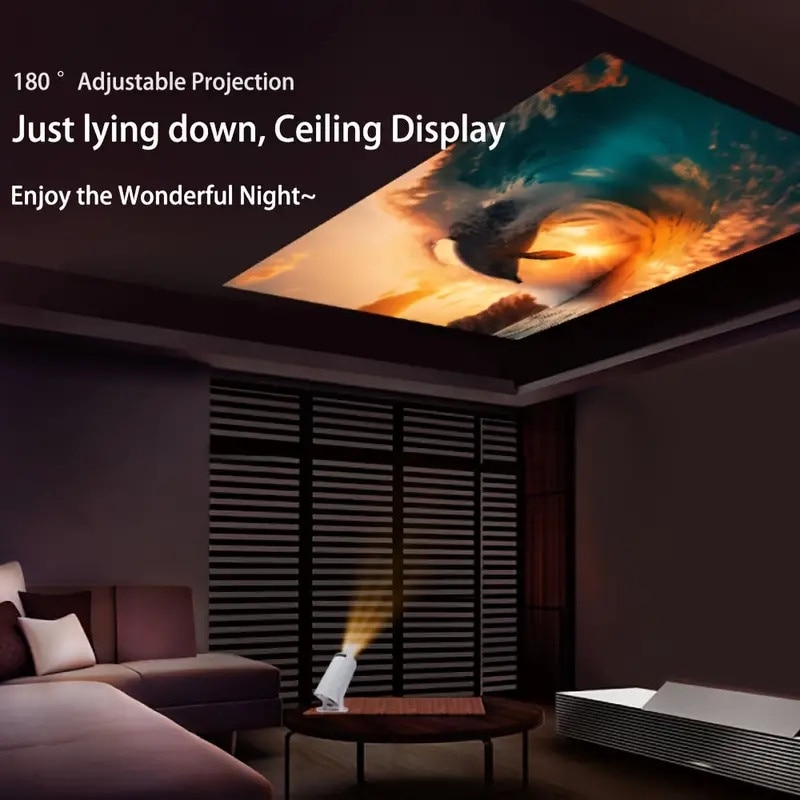 RESIGILAT - Videoproiector Portabil Smart M300 MAX, 9000 Lumeni, 260 ANSI, Suport 4K Ultra HD, Android TV 14, Auto Corectie Imagine, Wi-Fi 2.4/5 GHz, Bluetooth 5.0., Difuzor Incorporat, 1028 Jocuri Pr [10]