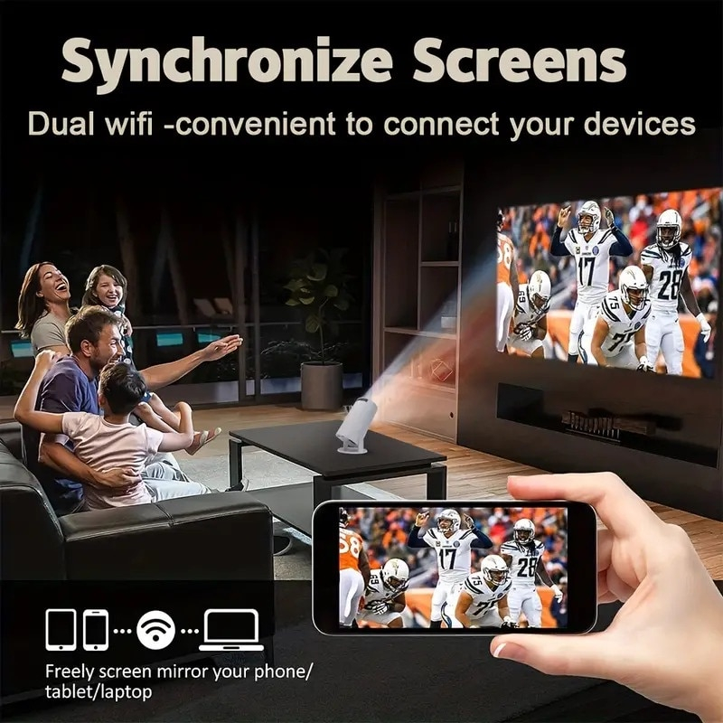 Videoproiector Portabil Smart M300 MAX, 9000 Lumeni, 260 ANSI, Suport 4K Ultra HD, Android TV 11, Auto Corectie Imagine, Wi-Fi 2.4/5 GHz, Bluetooth 5.0., Difuzor Incorporat, 1028 Jocuri Preinstalate, [7]