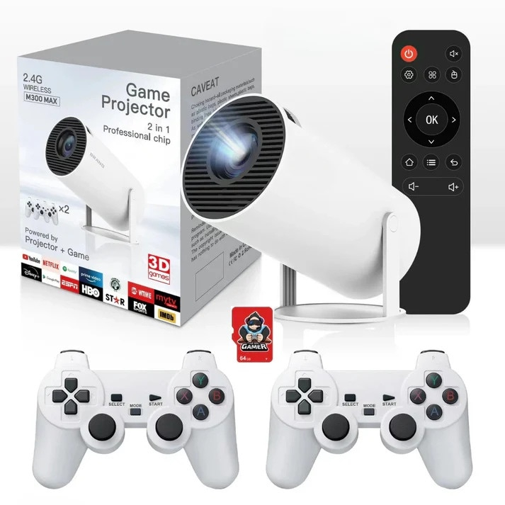 RESIGILAT - Videoproiector Portabil Smart M300 MAX, 9000 Lumeni, 260 ANSI, Suport 4K Ultra HD, Android TV 14, Auto Corectie Imagine, Wi-Fi 2.4/5 GHz, Bluetooth 5.0., Difuzor Incorporat, 1028 Jocuri Pr [2]