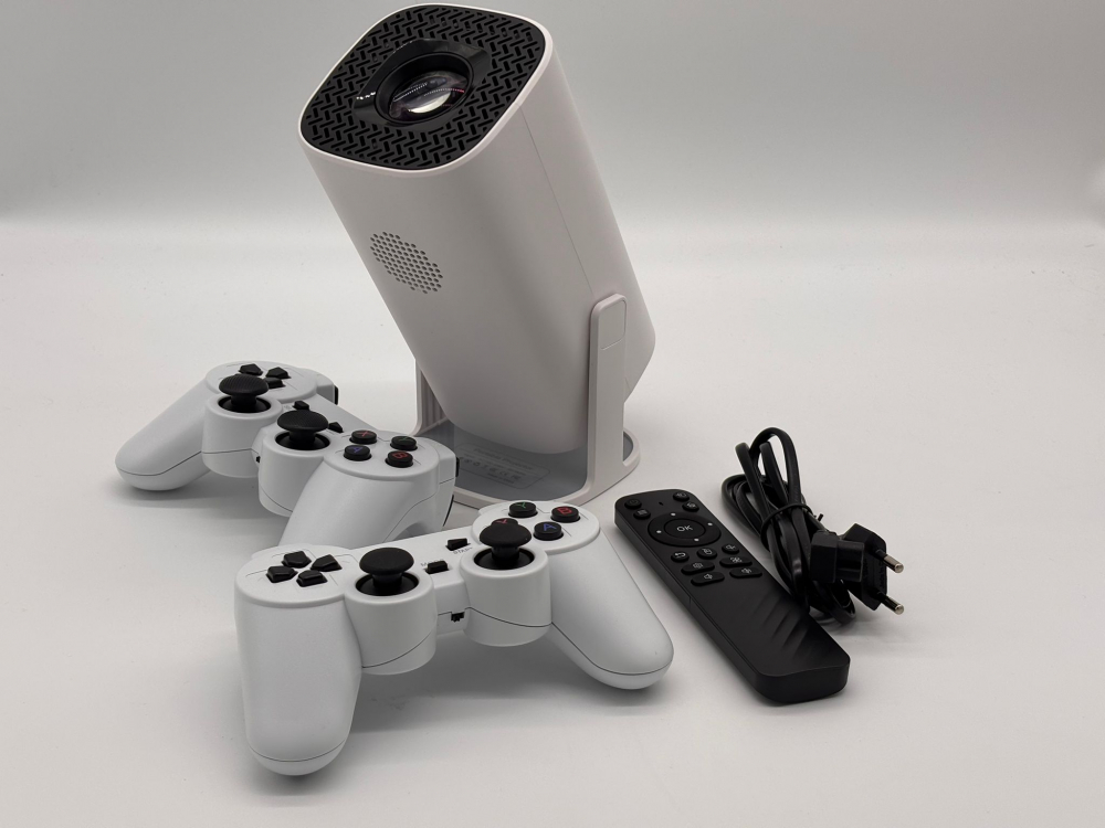 Videoproiector Smart Portabil P30 MAX, Android TV, 7000 Lumeni, 450 ANSI, Suport 4K, Wi-Fi 5G, Bluetooth, Auto Corecție, Difuzor, 10000 Jocuri Retro [14]