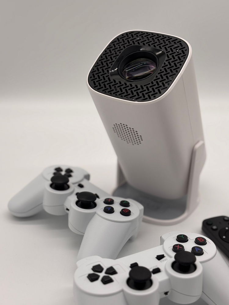 Videoproiector Smart Portabil P30 MAX, Android TV, 7000 Lumeni, 450 ANSI, Suport 4K, Wi-Fi 5G, Bluetooth, Auto Corecție, Difuzor, 10000 Jocuri Retro [22]