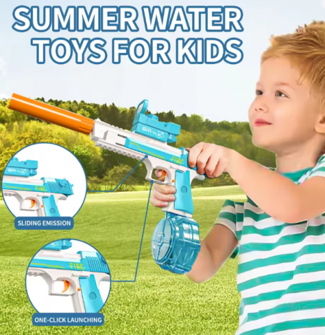 Pistol cu Apă Electric USP – Rezervor, Țintă Atașabilă, Jet Puternic, Tragere Manuală & Continuă [3]