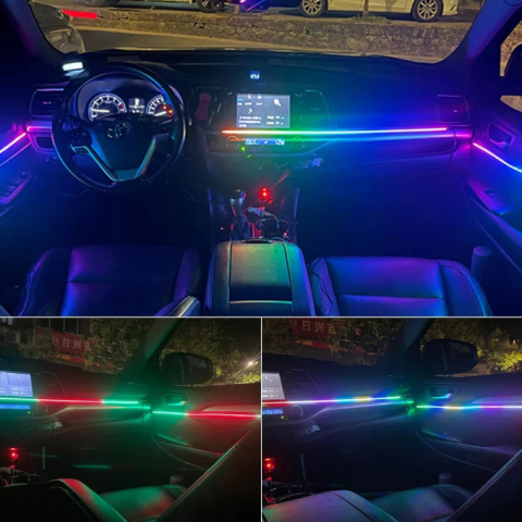 Toate Produsele - Bandă LED RGB USB 1.2m – Iluminare Ambient Interior Auto, Control prin Aplicație & Telecomandă, Kit Complet de Montare Inclus