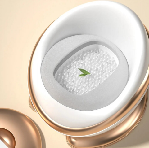 Olita Copii cu Spatar Ergonomic si Colac Moale din Spuma PU, Vas Detasabil, Baza Antiderapanta, Protectie Anti-Stropire, Design Capsula Spatiala [2]