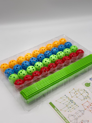 Set de Construcție Forturi pentru Copii, 87 Piese (36 Conectori + 51 Bețe, 31 cm),  Joc Creativ DIY [3]