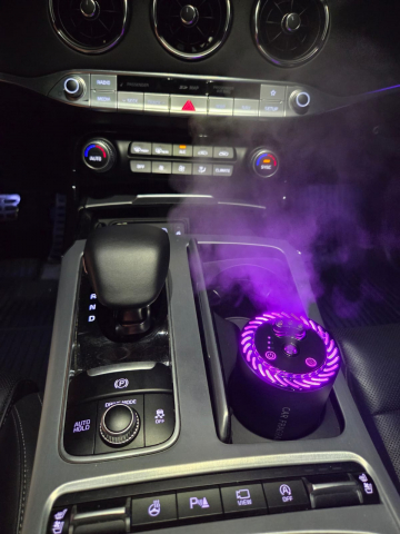 Odorizant Auto cu Proiecție Stele, Aromaterapie și USB Type-C – Ideal pentru Suportul de Pahare al Mașinii [1]